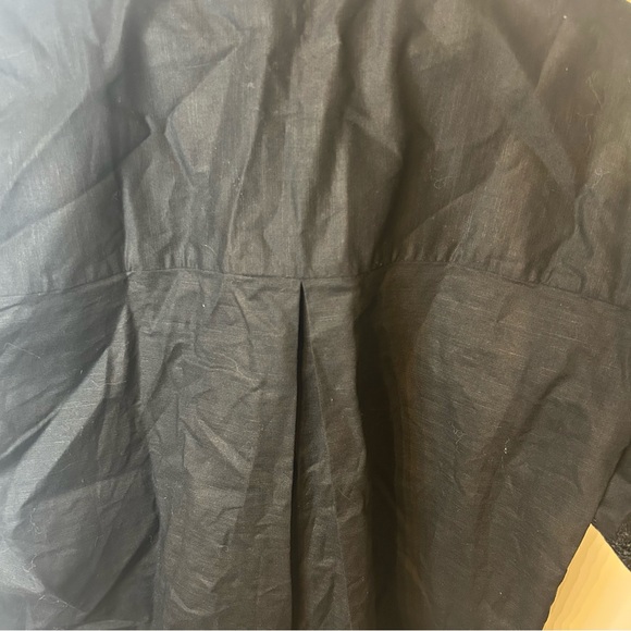 *NWT* English Factory Women’s Black Embroidered Lace Linen Blend Shirt, Size XS - Picture 11 of 16